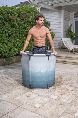 Miniatura 5 de Bestway SaluSpa Glacial Dip Cold Plunge Recovery - Vaina de baño de hielo para 1 persona (35.5 x 31.5 pulgadas) Bañera fría redonda