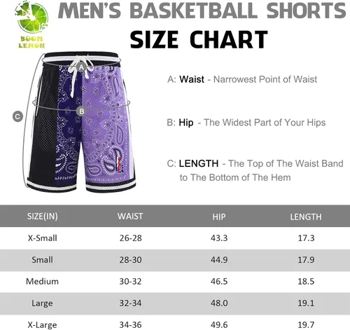 Miniatura 7 de BOOMLEMON Pantalones cortos de baloncesto para hombre, pantalones cortos de entrenamiento atléticos de cachemira, pantalones cortos de malla