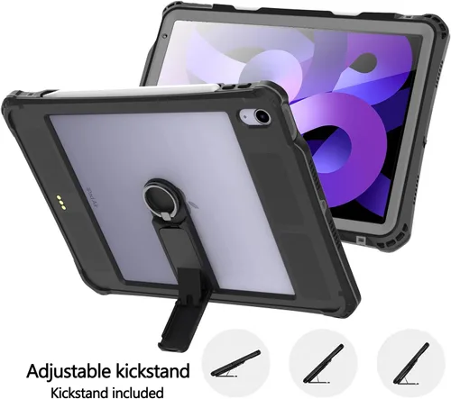 Miniatura 5 de Funda impermeable compatible con iPad Air de 11 pulgadas (M2)/5ª/4ª generación de 10.9 pulgadas, funda protectora de cuerpo completo con protector