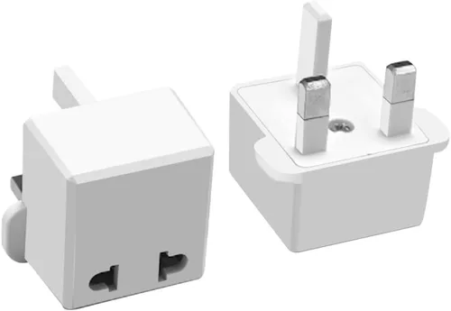 Miniatura 7 de (Negro-2 piezas) US/EU a UK Enchufes Adaptador de enchufe UE a Reino Unido Enchufes convertidor de corriente Enchufes de 2 pines Enchufe de EE.UU. a