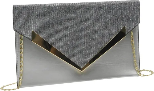 Miniatura 2 de Caviotess Women Shiny Sequin Envelope Clutch Purse Elegant Evening Bag Shoulder Handbag with Chain Strap
