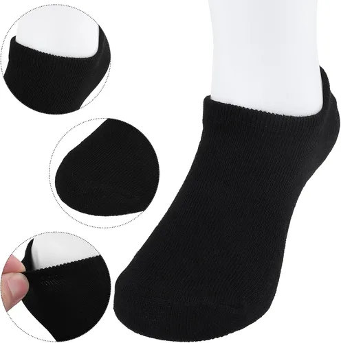 Miniatura 3 de Cooraby 15 pares de calcetines invisibles para niños, calcetines antideslizantes de corte bajo para niñas y niños, calcetines deportivos al tobillo