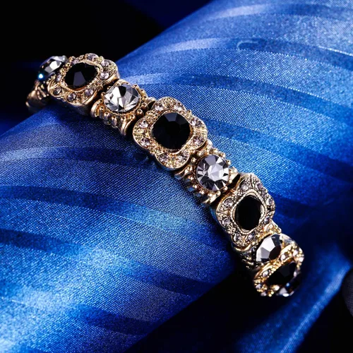 Miniatura 5 de EleQueen Pulseras de tenis de cristal austríaco inspiradas en la vendimia para boda