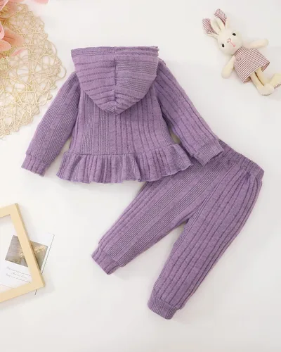 Miniatura 9 de Renotemy Conjunto de ropa para bebé recién nacida, para otoño e invierno, manga larga, pantalones, lindo conjunto de ropa para bebé niña
