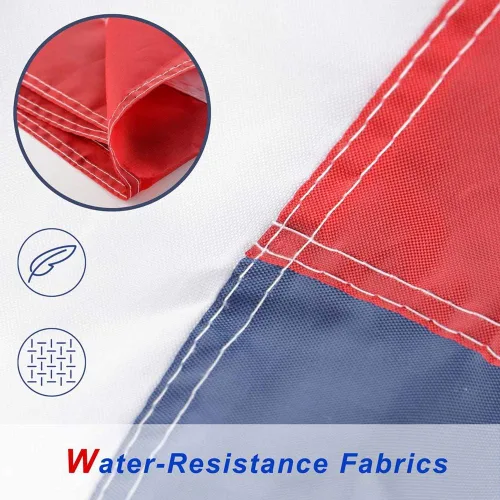 Miniatura 3 de Bandera de barco cosida de 50 estrellas, 16 x 24 pulgadas, bandera náutica de Estados Unidos con rayas cosidas, estrellas bordadas y ojales