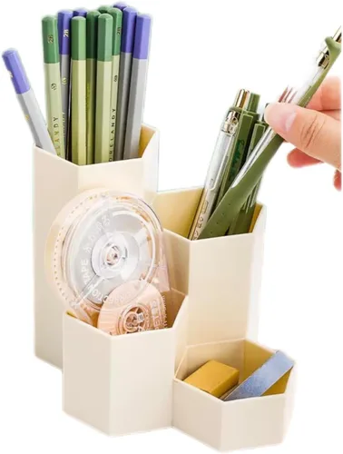 Miniatura 11 de Portalápices para organizador de escritorio, lindo soporte para bolígrafos, suministros de escritorio de oficina y accesorios para escritorio