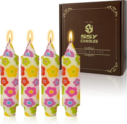 Miniatura 75 de Candelabros cortos de 5 pulgadas con velas cónicas verde oscuro, 4 piezas para cena, hogar, boda, fiesta, decoración