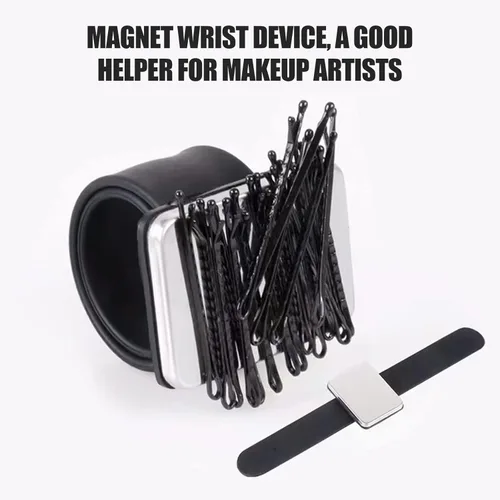 Miniatura 4 de Soporte magnético para pasadores de Bobby – Sujeta pasadores y clips de metal de fácil alcance – Herramientas de belleza – Soporte magnético