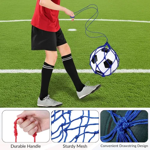 Miniatura 5 de 2 unidades de pelota de fútbol para entrenamiento de retorno, red de entrenamiento de fútbol para patadas de fútbol, para pelotas de tamaño 3, 4, 5