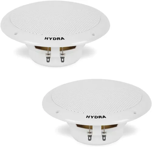 Miniatura 4 de Altavoces marinos duales de 6.5 pulgadas, sistema de sonido estéreo de audio de 2 vías con potencia de 400 vatios, 1 par, receptor marino blanco