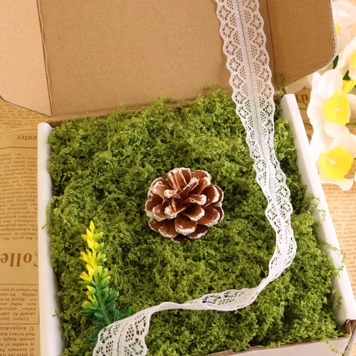Miniatura 4 de Caiyjhao Musgo de simulación verde, hierba falsa filiforme del bosque, se utiliza para hacer paisaje, pared, Pascua, decoración de plantas verdes