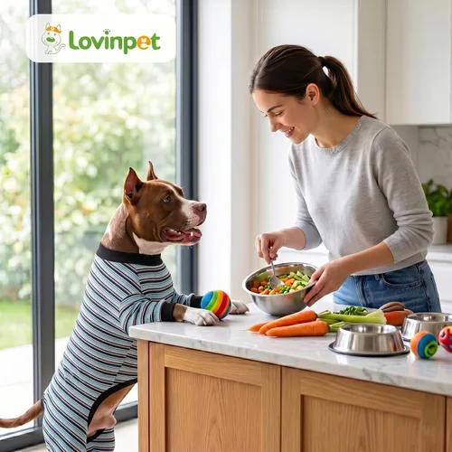 Miniatura 8 de LovinPet Pijama grande para perro, camisa de algodón multicolor a rayas, para dejar de caer, pijamas para mascotas, ropa de bulldog francés, ropa