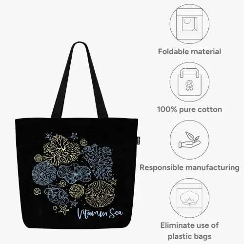 Miniatura 147 de Ecoright Bolsa de lona estética para mujer, bolsa grande con cremallera y bolsillo, bolsa de mano para mujer, para yoga, trabajo, playa