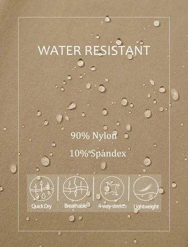 Miniatura 5 de MAGCOMSEN Pantalones de senderismo para hombre, 6 bolsillos, resistentes al agua, pantalones de trabajo de pesca Ripstop, ligeros, de secado rápido