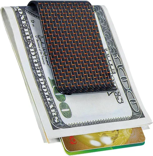 Miniatura 4 de CL CARBONLIFE Carbon Fiber Wallet Money Clip for Cash and Credit Card, Minimalist Holder Clips for Men (Large, 2.8"x1.5")