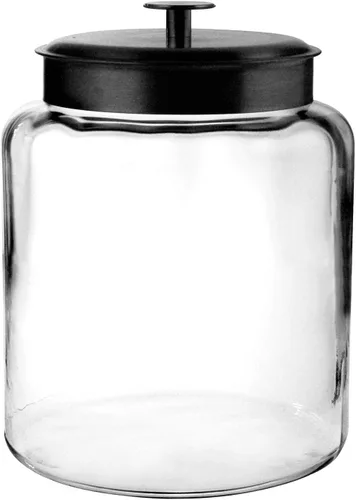 Anchor Hocking - Tarro con tapa de metal negro (1.5-galones)