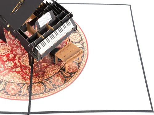 Miniatura 5 de PopLife Tarjeta desplegable 3D de piano de cola para todas las ocasiones: feliz cumpleaños, graduación, día del padre, día de la madre
