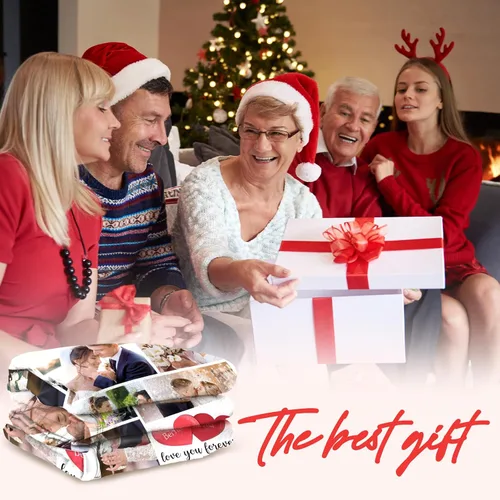 Miniatura 4 de SalaGraphics Manta personalizada con fotos, texto, regalos personalizados para parejas, mantas con fotos con mis propias fotos, mantas 5 Fotos
