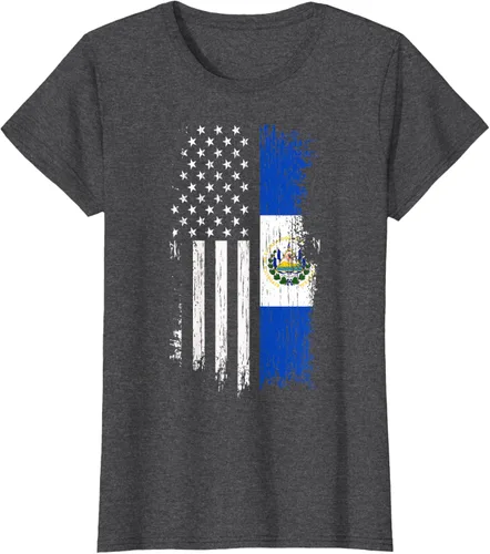 Miniatura 7 de Camiseta de la bandera de Estados Unidos salvadoreño - Camiseta de El Salvador USA