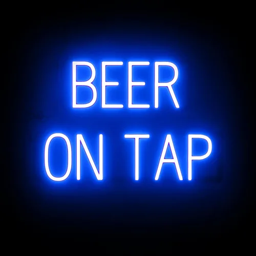 Miniatura 48 de SpellBrite Letrero de cerveza y vino Letrero de cerveza y vino neón, luz LED verde 22.0 x 15.0 pulgadas
