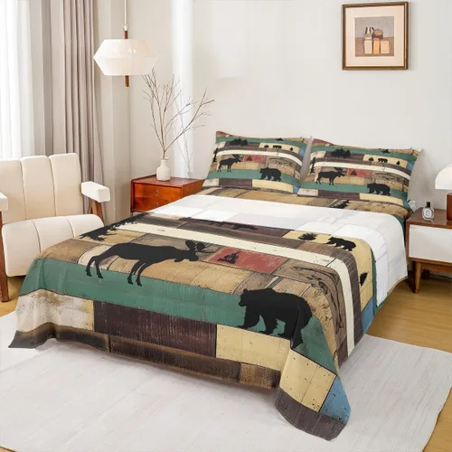 Miniatura 36 de Erosebridal Happy Camping - Juego de sábanas tamaño individual para niños, diseño de animales del bosque del bosque, para bebés, niños y niñas