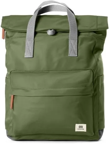ORI LONDON Mochila Rolltop para hombre y mujer - Mochila de viaje mediana de nailon para portátil y accesorios - The Canfield, Palta, Mediana