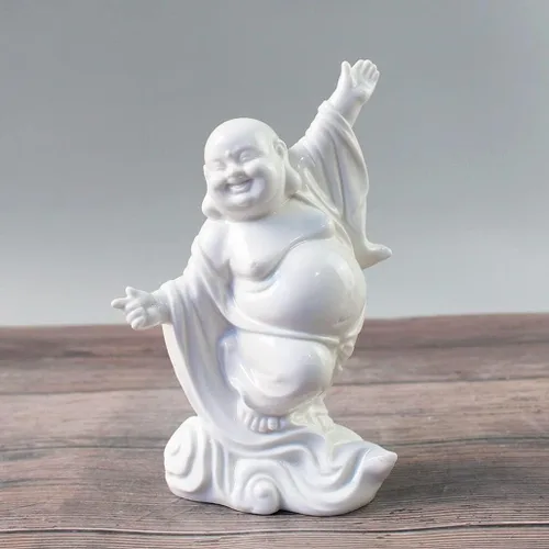 Miniatura 11 de Estatua de Buda Maitreya que ríe Zen Esculturas Ornamento Feliz Budismo de la Suerte Estatua de Sala de estar Oficina Estatua de Estatua de Estatua