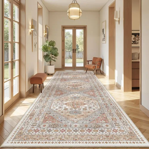 Miniatura 155 de zesthome Alfombra antideslizante para pasillos - Alfombra de pasillo 2x8 para dormitorio, alfombra lavable con respaldo de goma, alfombra suave
