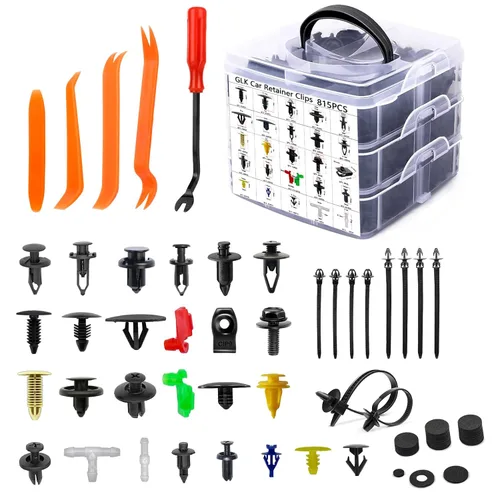 Miniatura 8 de Kit de 860 clips de parachoques y sujetador de retención de automóvil 25 tamaños Auto Push Pin Remaches Puerta Trim Panel Clips para GM Ford