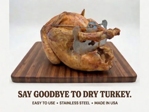 Miniatura 3 de para pavo I Visto en Shark Tank I Cocina uniformemente para carne más jugosa I De acero inoxidable y apto para lavavajillas I Fácil para horno