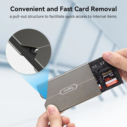 Miniatura 3 de SMALLRIG Funda para Tarjetas de Memoria Soporte Anti-Choque Anti-Caída y Arañazos Adecuada para Tarjetas SD/Micro SD/SIM para Entusiastas