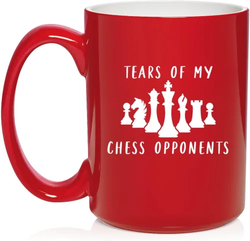Miniatura 2 de Daylor Taza de café de cerámica con diseño de los oponentes de las lágrimas de mi ajedrez, regalo para ella, él, amigo, compañero de trabajo