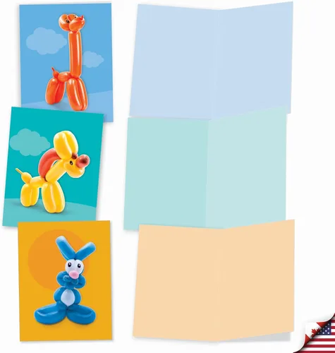 Miniatura 4 de The Best Card Company - Surtido de 20 tarjetas de notas en blanco (4 x 5.12 pulgadas) (10 diseños, 2 de cada uno) - Globo pequeño AM7045OCB-B2x10