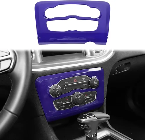 Miniatura 9 de Voodonala Para cargador de radio AC CD interruptor panel de ajuste para Dodge Charger 2015-2019, ABS rosa 1 unidad Rosa/Rebel Fun.