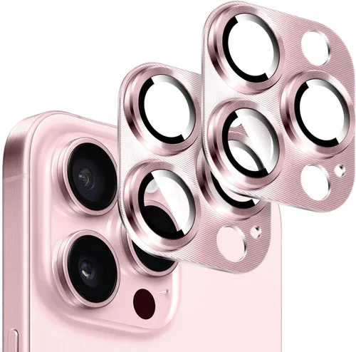 Miniatura 9 de Kucheed 2 protectores de lente de cámara para iPhone 11, aluminio de metal de una pieza con textura 3D, decoración diseñada para decoración