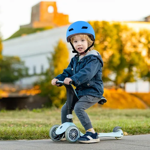 Miniatura 7 de Casco de bicicleta para niños de Banzk, para edades 3-5-8-14+, para niñas y niños, casco con rodilleras, coderas y muñequeras, ventilación, #4 Azul