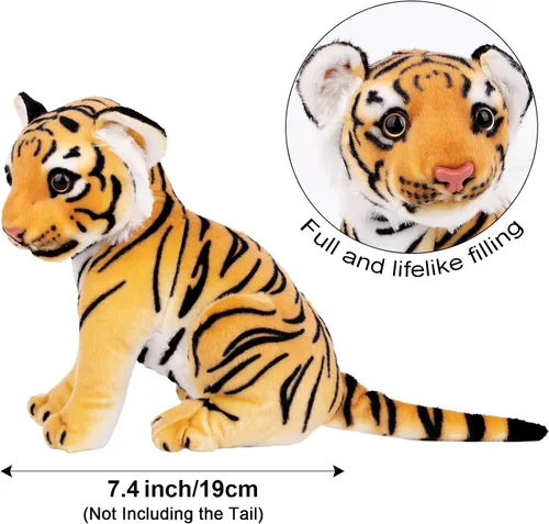 Miniatura 2 de Berry President Juguetes de peluche, juguetes de peluche, juguetes de peluche de tigre sentado, muñecas de animales realistas y encantadoras