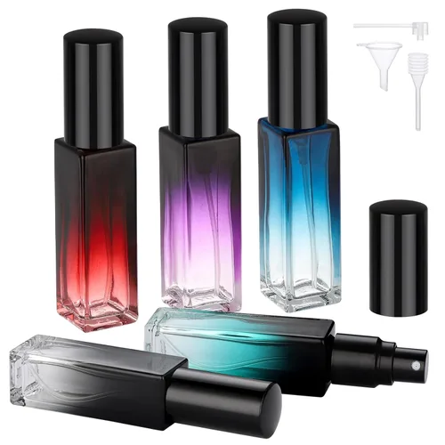 Miniatura 12 de Segbeauty Mini Botella Atomizador de Perfume Portátil, 5 piezas de botellas de spray de colonia recargables vacías, botella de perfume de vidrio