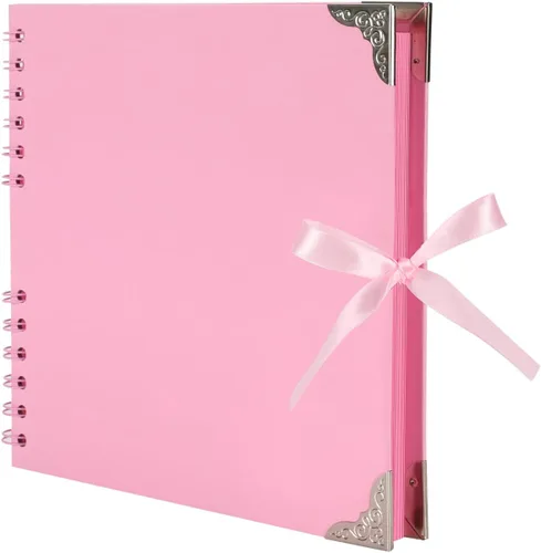 Miniatura 10 de LOYAL BOOK Álbum de recortes (8 x 8 pulgadas) Álbum de recortes 60 páginas, ideal para tus álbumes de recortes, álbumes de fotos familiares de boda