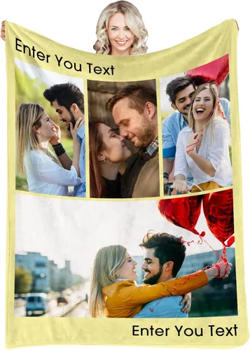 Miniatura 33 de Manta personalizada con fotos, texto, fotos personalizadas, mantas para adultos y niños, cumpleaños familiar, 1 foto, 50 x 40 pulgadas