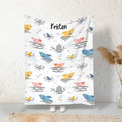 Miniatura 112 de Artsadd Manta de bebé personalizada para niños y niñas con nombre, manta personalizada con nombre de bebé con patrón de unicornio, manta