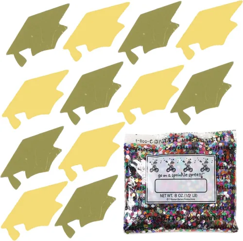 Miniatura 164 de Confetti Grad Cap Negro, Azul Marino Combo - 2 bolsas de media onza (1 oz)