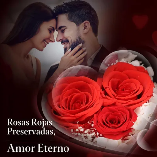 Miniatura 4 de AddWel Regalos para el Día de la Madre, para mamá de hija e hijo, para cumpleaños, rosas reales preservadas con collar de plata de ley con I Love
