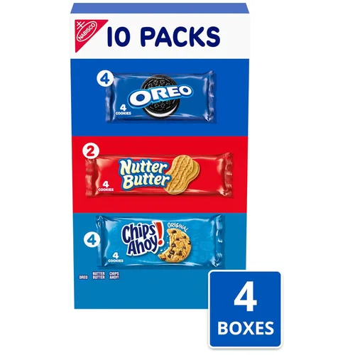 Miniatura 19 de Nabisco Paquete Variado de Galletas, OREO, Nutter Butter, CHIPS AHOY!, 40 Paquetes de Bocadillos (4 Galletas por Paquete, 4 Cajas)