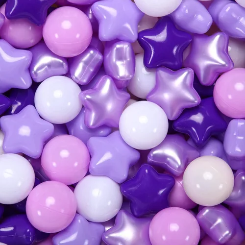 Miniatura 10 de Star Ball Pit Balls for Toddlers - 100 200 500 Pack Phthalate & BPA Free Plastic Toy Balls for Kids, Ball Pool Play Tent, Baby Kiddie Pool Water