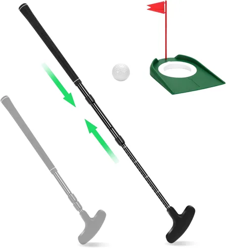 Golf Putter, Golf Putters for Men & Women, Mini Putter, Club Golf Set, Bucket Golf Game, Two-Way Putters Includes Ball, Cup with Flag