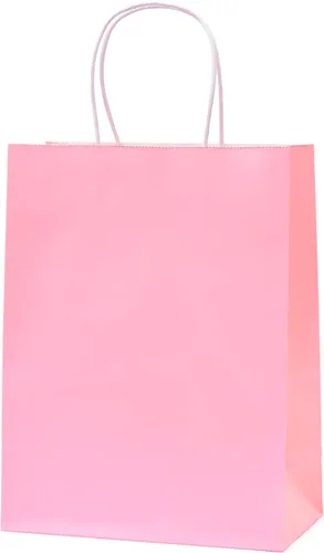 Miniatura 10 de Nexmint Bolsas de papel kraft de 8 x 10.5 pulgadas, bolsas de regalo con asa para cumpleaños, vacaciones, regalos, recuerdos de fiesta, venta al por