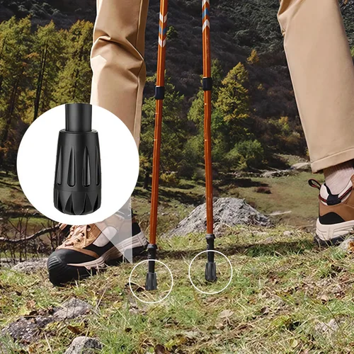 Miniatura 7 de Accesorios para bastones de trekking de repuesto duraderos de diamante negro, puntas de goma para bastones de senderismo para todos los bastones