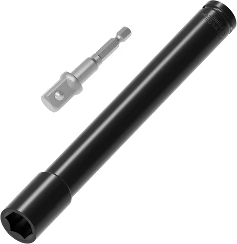 Miniatura 25 de Juego de Accesorios para Llave de Impacto de 1/2 Pulgada, 19mm (3/4 Pulgada) de Profundidad, 6 Puntos, 6 Pulgadas de Largo y Adaptador de Eje
