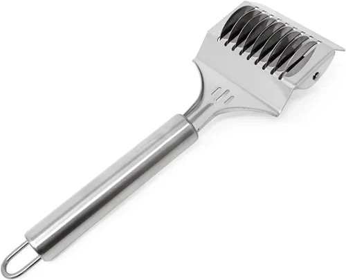 Honbay 1 cortador de fideos de pasta de acero inoxidable, cortador de pasta de espagueti, rodillo de celosía, cortador de masa de mano para cocina